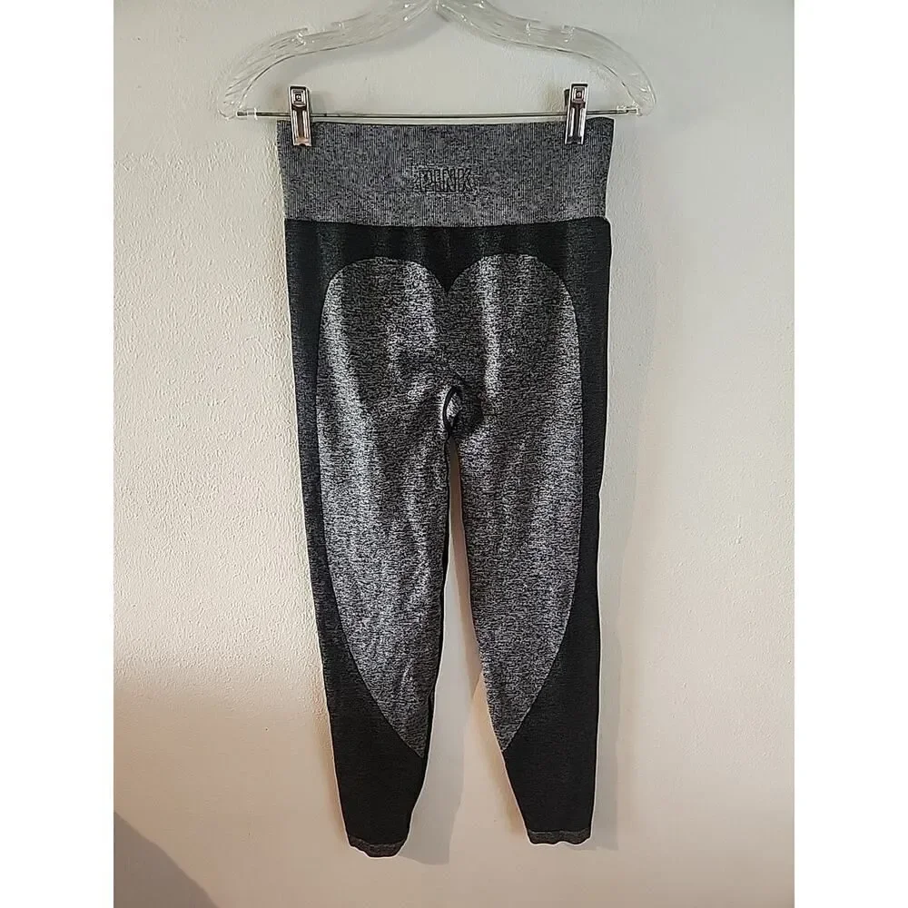 Victoria Secret PINK Seamless Classic Leggings, Gray, Size Medium High Waist